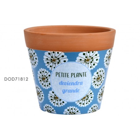 Cache pot « Smart 70' »fond bleu