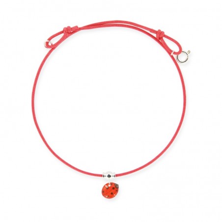 COLLIER LACET COCCINELLE