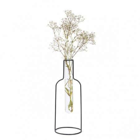 VASE FORME BOUTEILLE SILHOUETTE NOIR