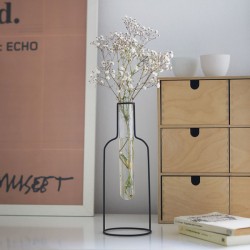 VASE FORME BOUTEILLE SILHOUETTE NOIR