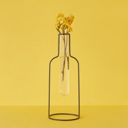 VASE FORME BOUTEILLE SILHOUETTE NOIR