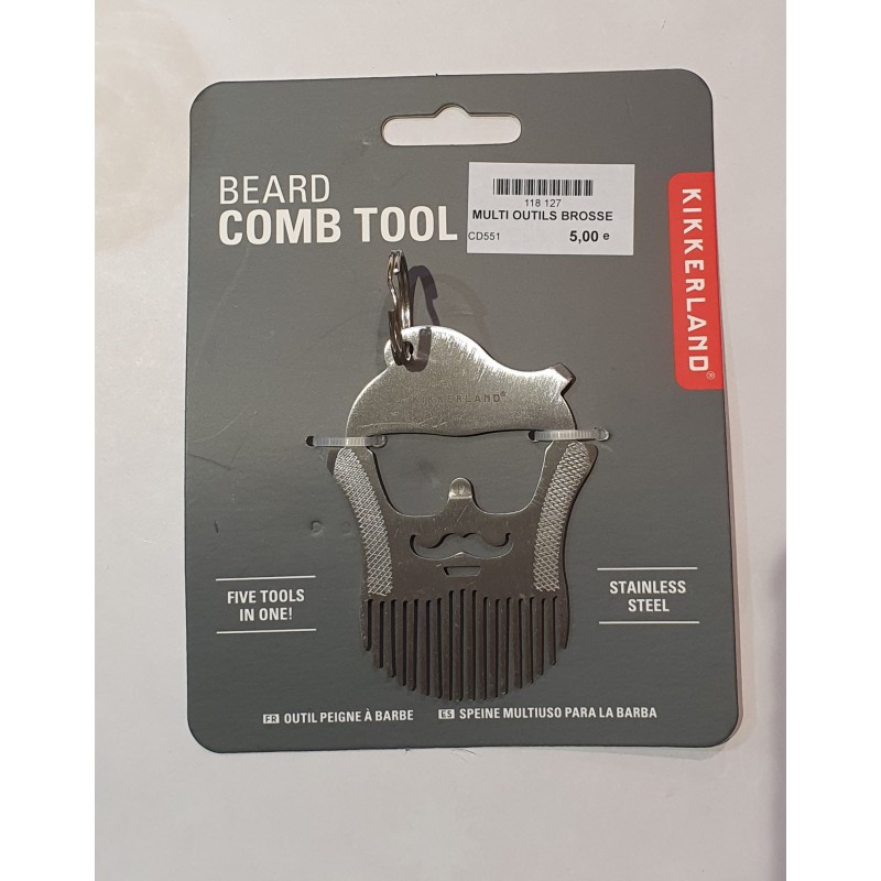 MULTI OUTILS PEIGNE A BARBE KIKKERLAND