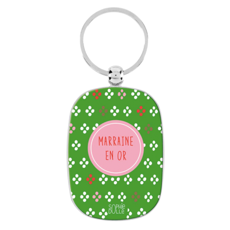 PORTE-CLES MARRAINE EN OR DLP