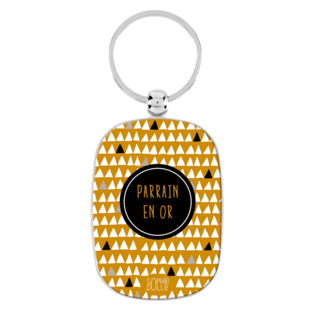 PORTE-CLES PARRAIN EN OR