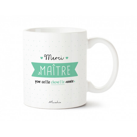 MUG MERCI MAITRE POUR CETTE CHOUETTE ANNEE
