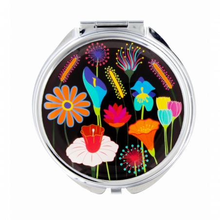 MIROIR DE POCHE JARDIN FLEURI PYLONES