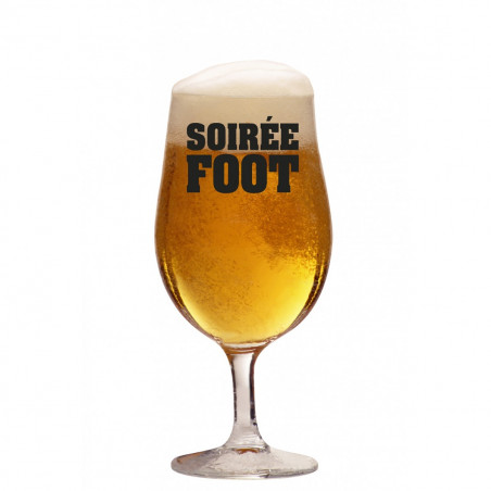 VERRE BIERE SOIRÉE FOOT