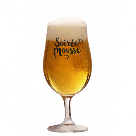 VERRE BIERE SOIRÉE MOUSSE
