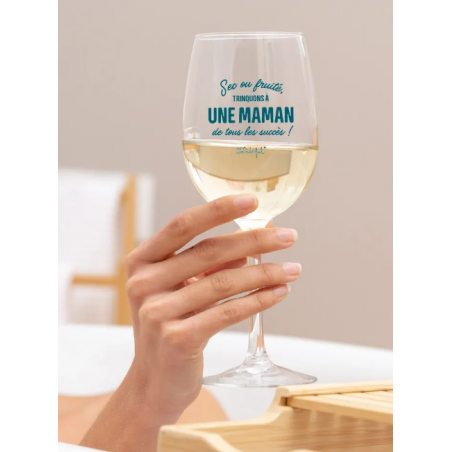 VERRE A VIN TRINQUONS A UNE MAMAN DE TOUS LES SUCCES
