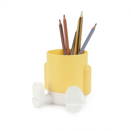 POT A CRAYON JAUNE MR SITTY POT A CRAYON JAUNE MR SITTY