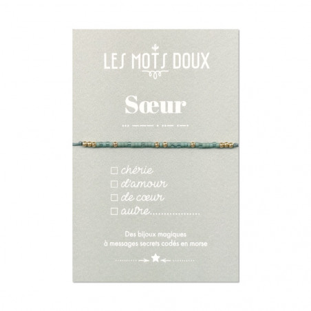 BRACELET SOEUR VERT D'EAU OR BRACELET SOEUR VERT D'EAU OR