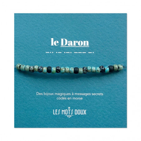 BRACELET DARON BLEU MARBRE ARGENT BRACELET DARON BLEU MARBRE ARGENT