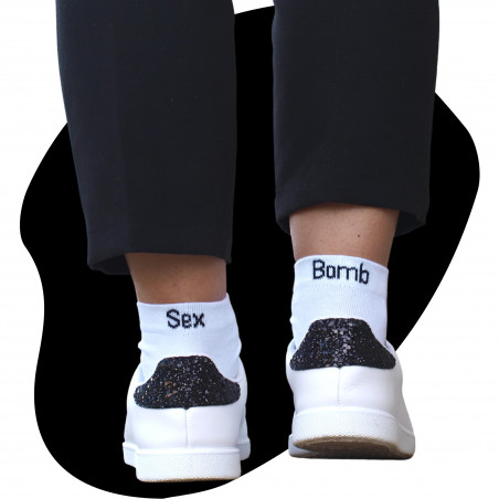 CHAUSSETTES SEX BOMB 36/40 BLANC KLAK CHAUSSETTES SEX BOMB 36/40 BLANC KLAK