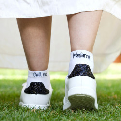 CHAUSSETTES CALL ME MADAME 36/40 BLANC KLAK