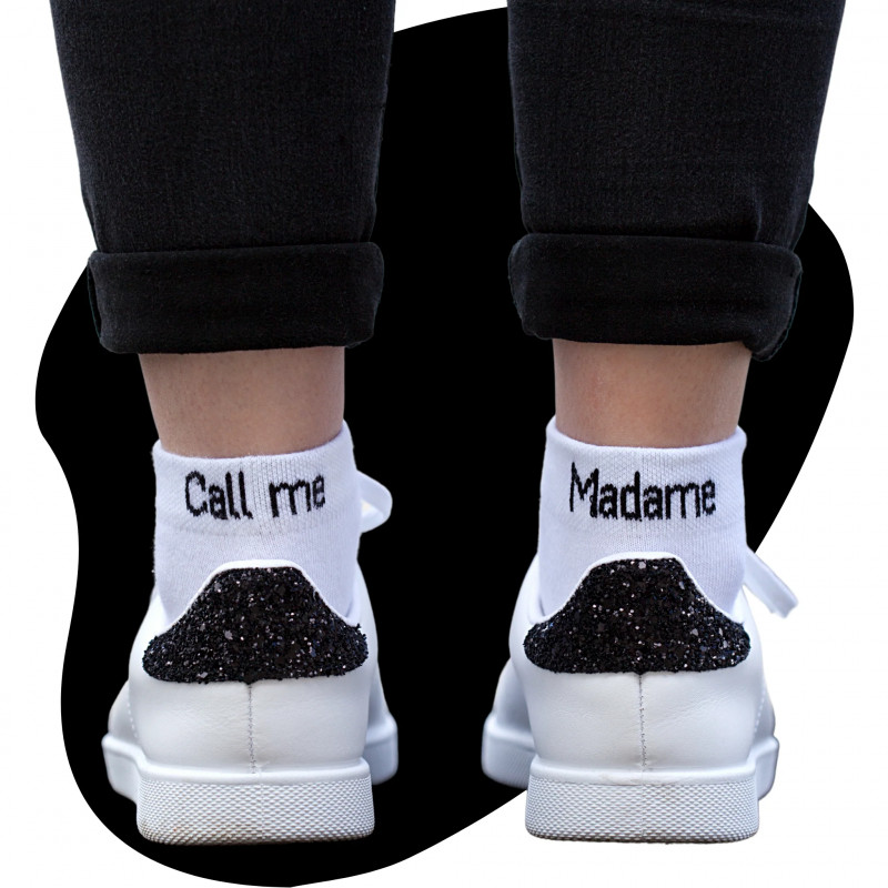 CHAUSSETTES CALL ME MADAME 36/40 BLANC KLAK