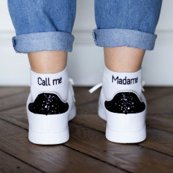CHAUSSETTES CALL ME MADAME 36/40 BLANC KLAK