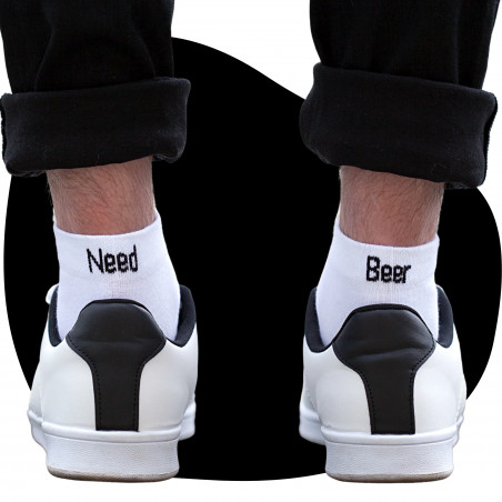 CHAUSSETTES NEED BEER 41/46 BLANC KLAK CHAUSSETTES NEED BEER 41/46 BLANC KLAK