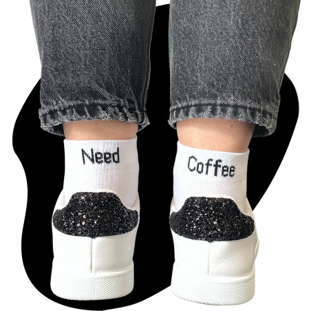 CHAUSSETTES NEED COFFEE 41/46 BLANC KLAK CHAUSSETTES NEED COFFEE 41/46 BLANC KLAK