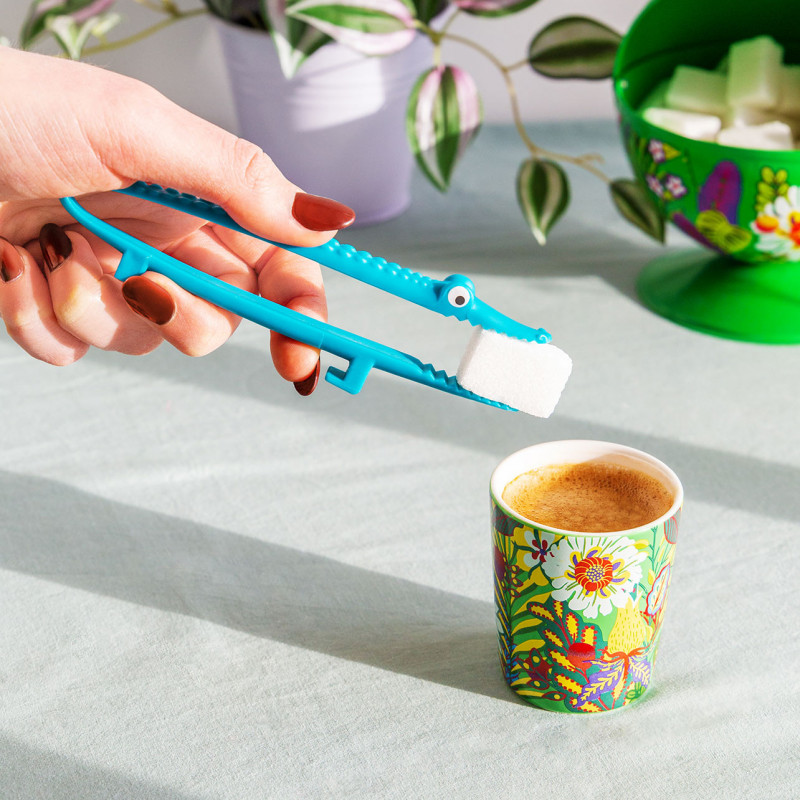 Mini Pince à Servir Croc' Vert - Pour Cornichons, Olives, Glaçons, Apéritif Décalé