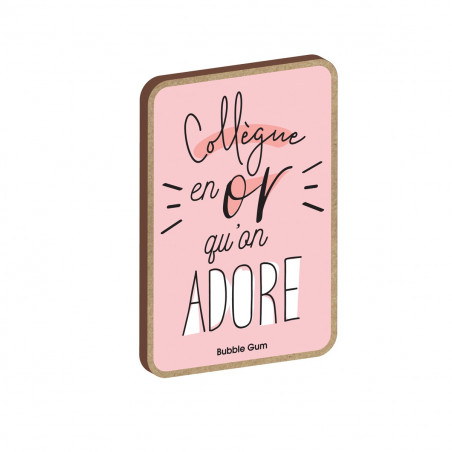 MAGNET COLLÈGUE EN OR ROSE