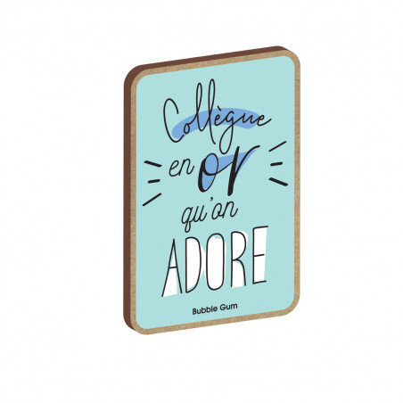 MAGNET COLLÈGUE EN OR BLEU